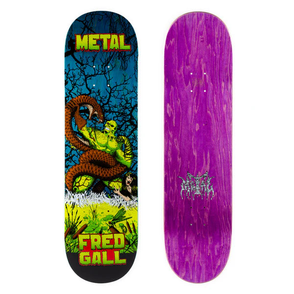 Tabla de skate de metal Fred Gall Swamp Thing 8.25