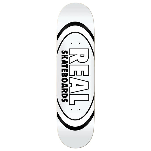 Tabla de skate Real Classic Ovalada Blanca 8.38
