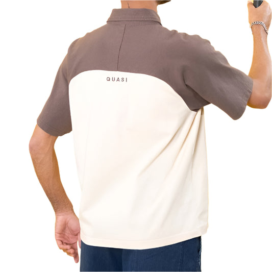 Camisa polo raglán Quasi Leslie Tierra