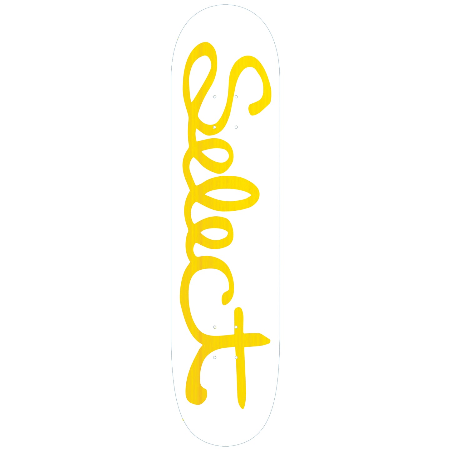 Select Skateboard Deck Classic Script White