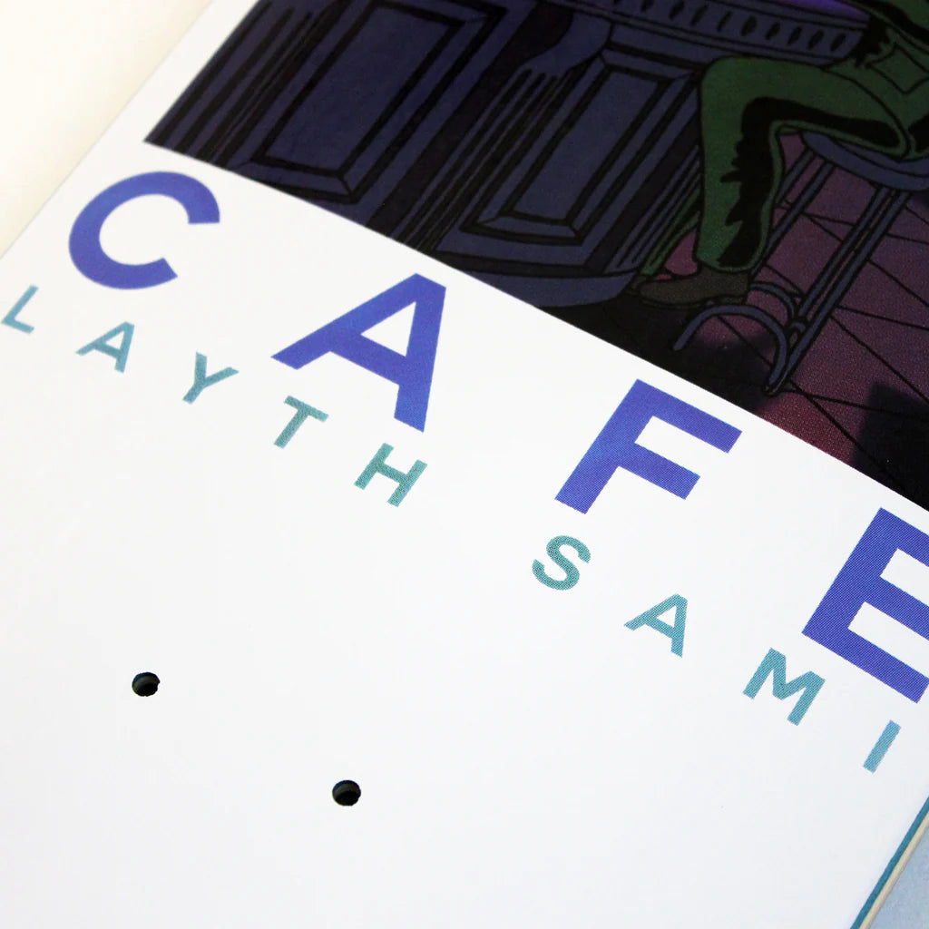 Tabla de skate Cafe Layth Sami Barfly White 8.0