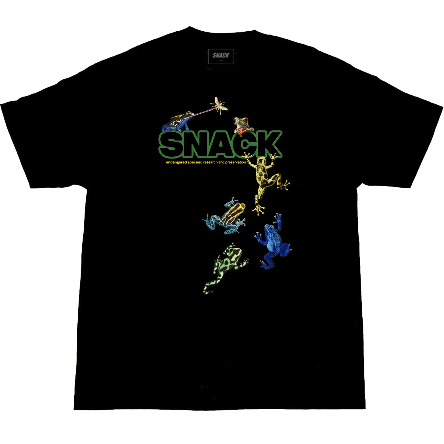 Snack Skateboards Shirt Endangered Species Tee Black