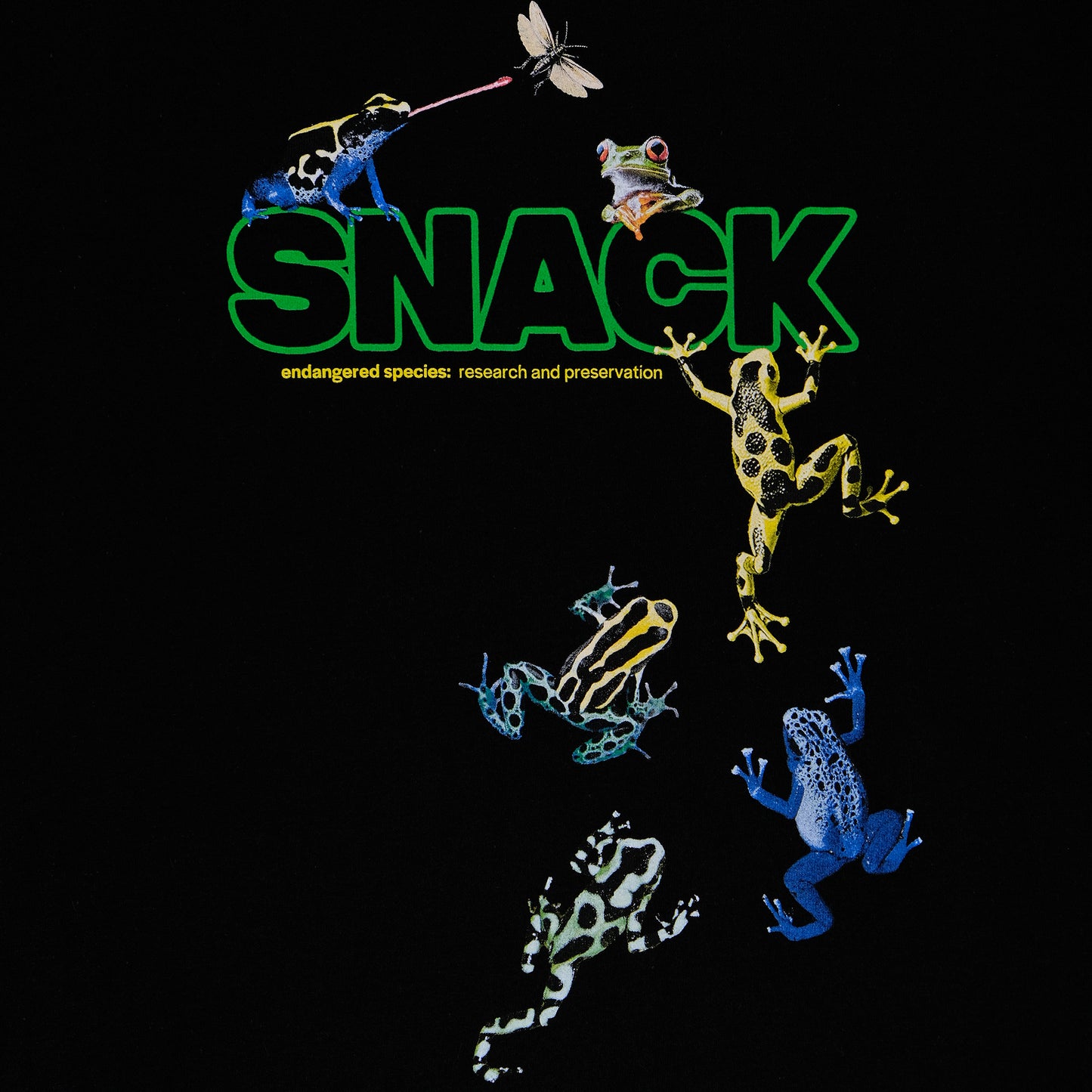 Snack Skateboards Shirt Endangered Species Tee Black