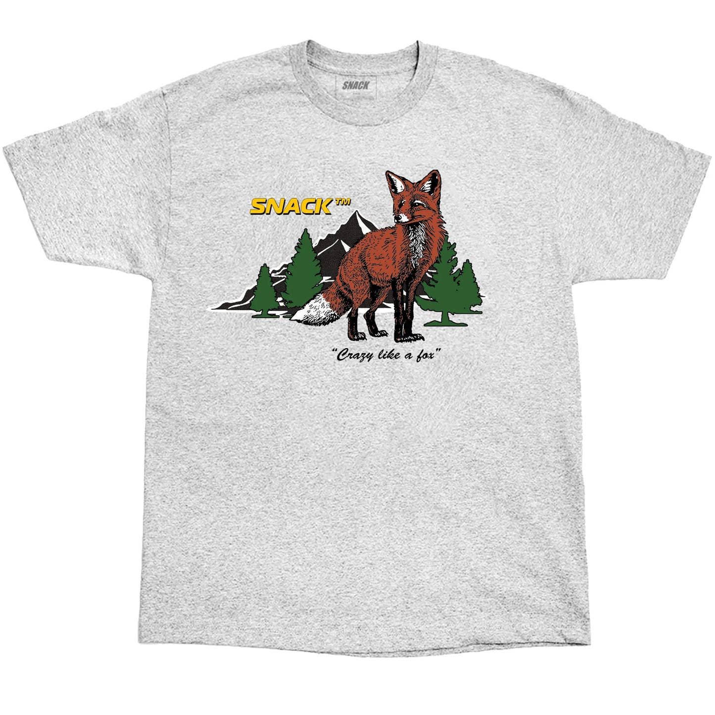 Snack Skateboards Shirt Crazy Like a Fox Tee Ash