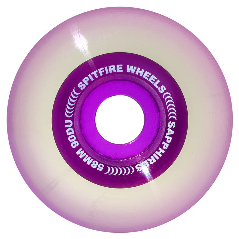 Spitfire Wheels Sapphire Radial 58mm 90A Clear Purple