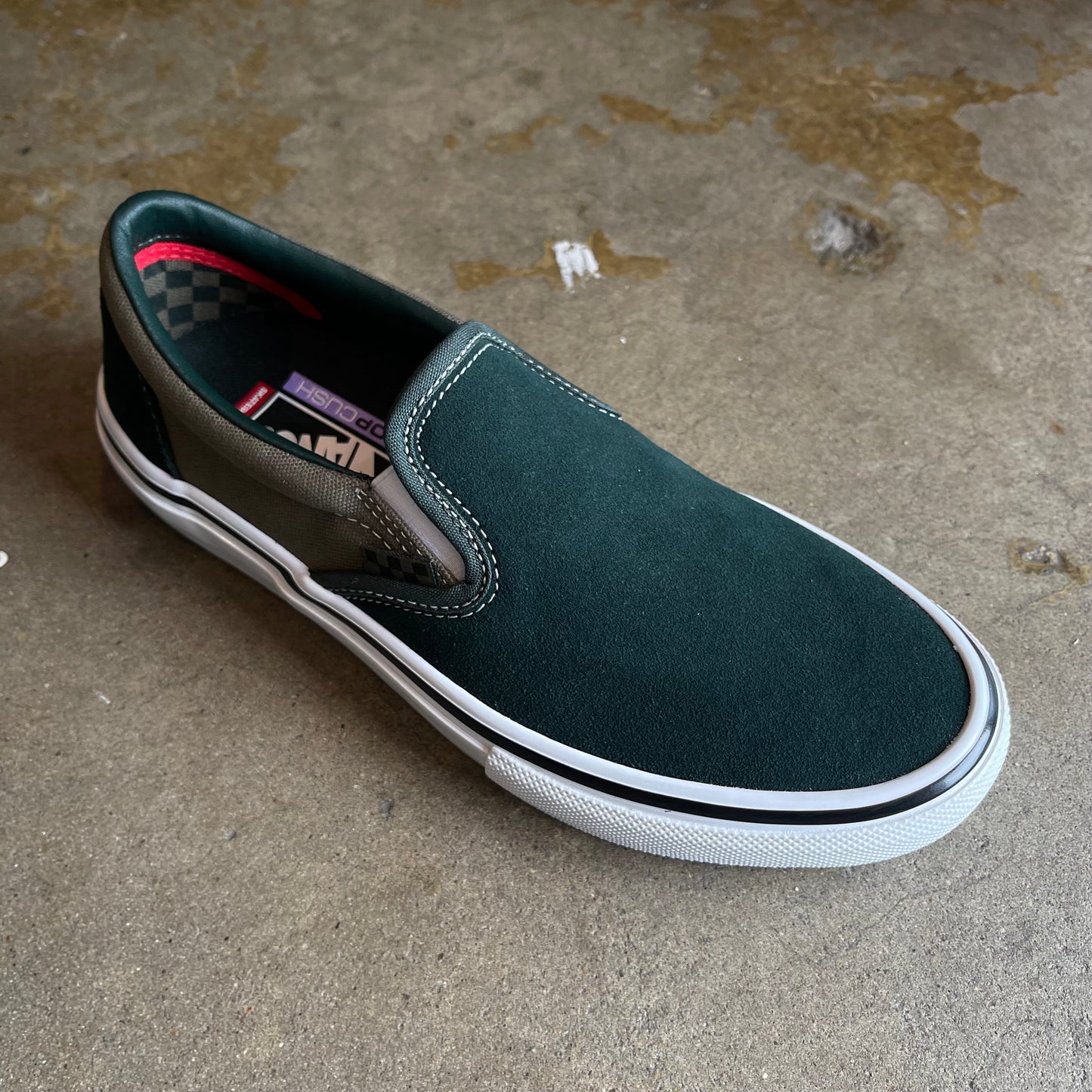 Vans Skate Slip On Shoes Scarab Military Green