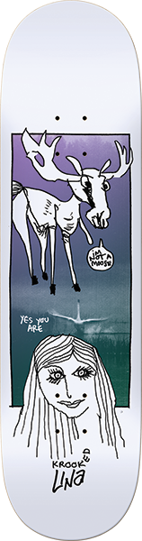 Krooked Skateboard Deck Una Debate 8.25