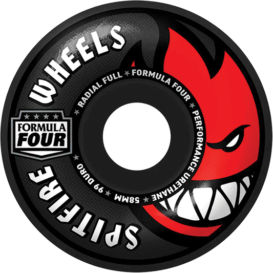 Spitfire Wheels Formula 4 Radial Full 54mm 99A Black