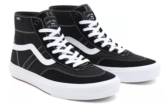 Vans Crockett High Black White Shoes