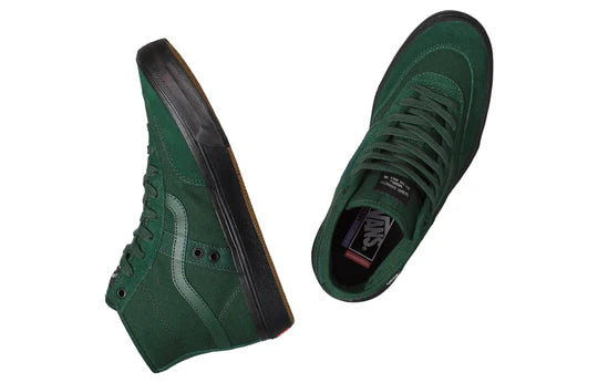 Vans Crockett High Dark Green Black Shoes