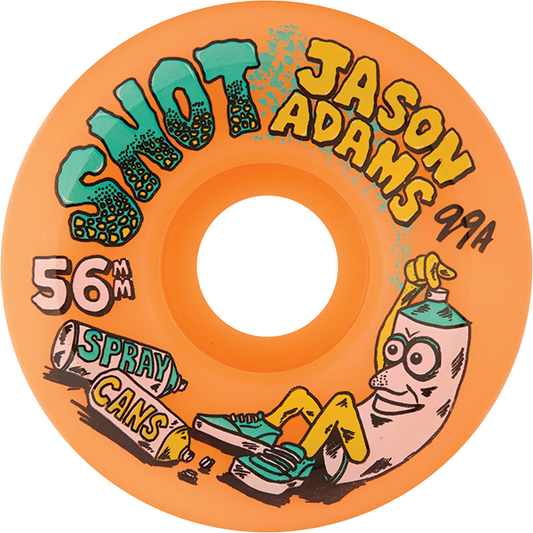 Snot Wheels Adams Spray Cans Conical 56mm 99A Neon Orange