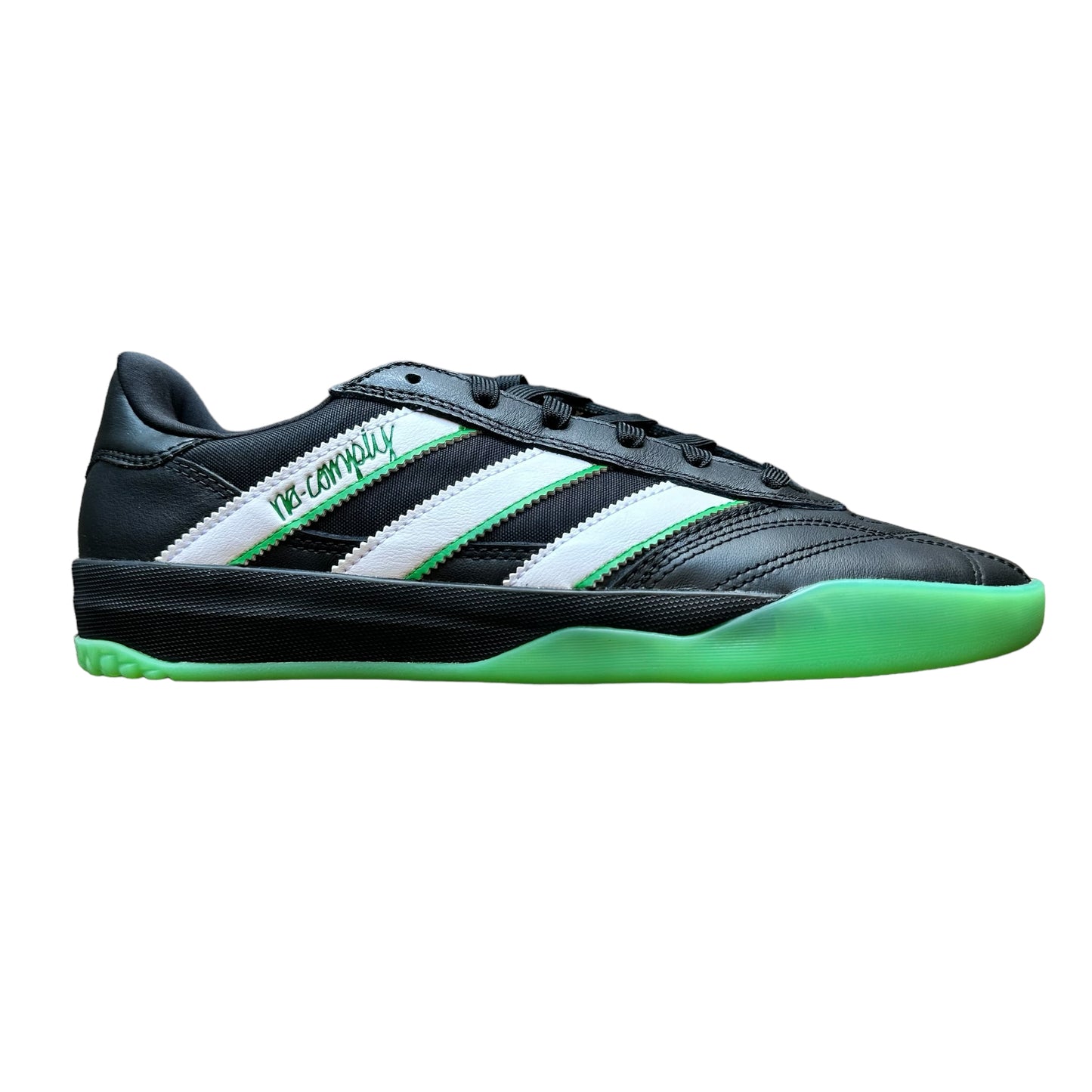 Adidas Skateboarding x No-Comply x Austin FC Copa Premiere Core Black Cloud White Real Green Shoes