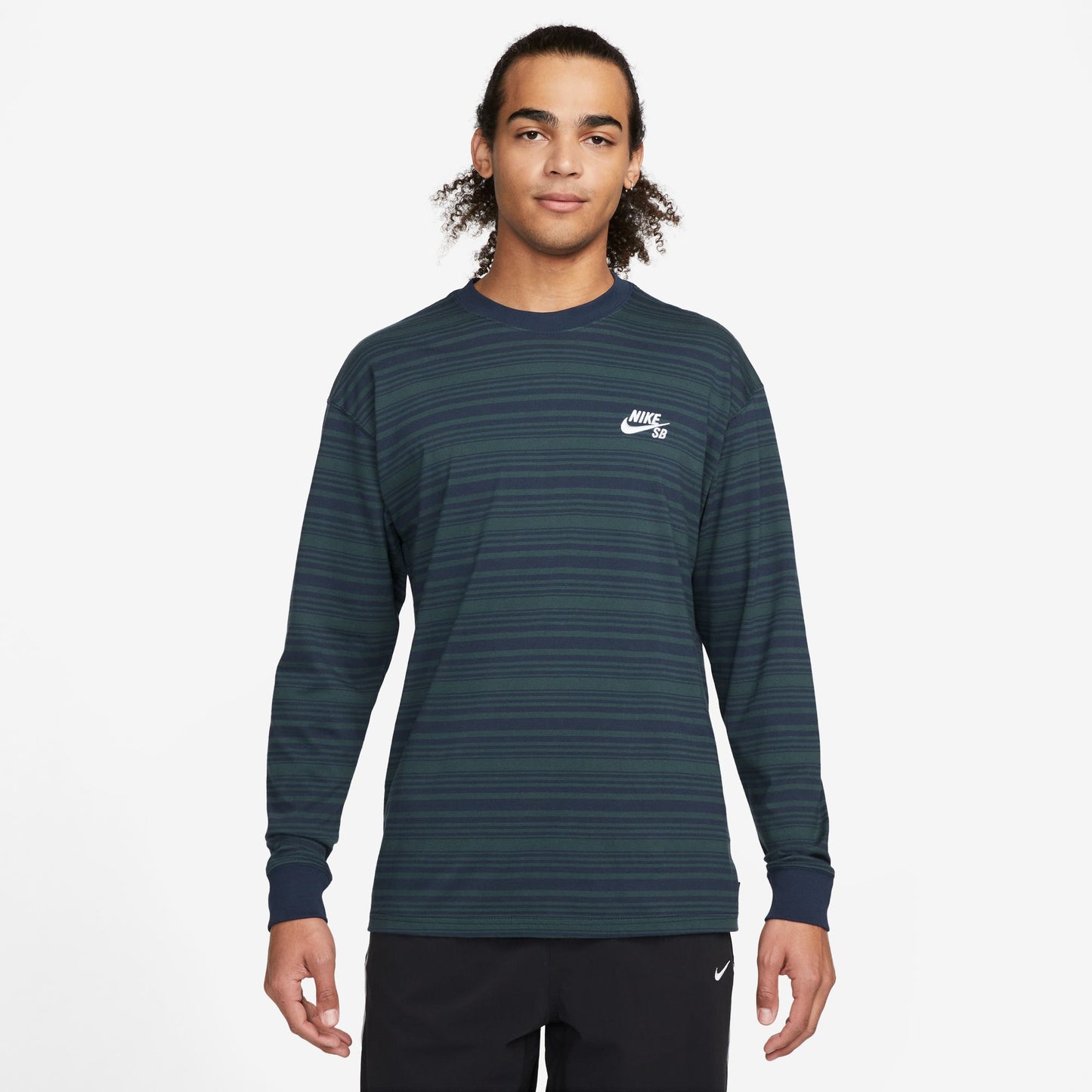 Nike SB Long-Sleeve Skate T-Shirt Green Blue