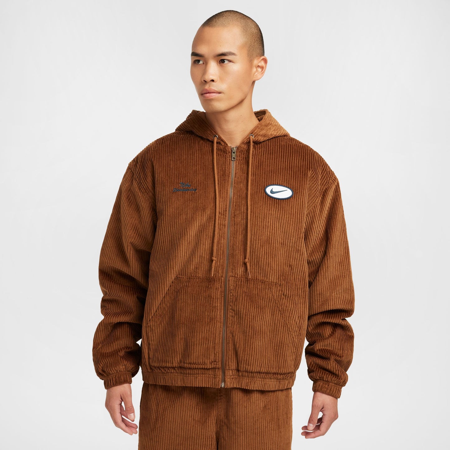 Nike SB Full Zip Hooded Corduroy Skate Jacket  Light British Tan