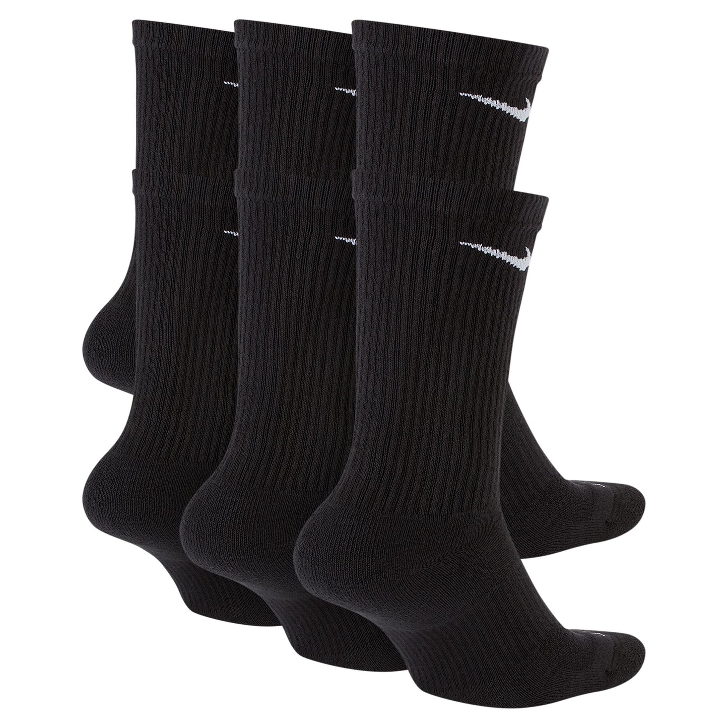 Nike Socks Everyday Plus Cushioned Training Crew Socks (6 Pairs) Black