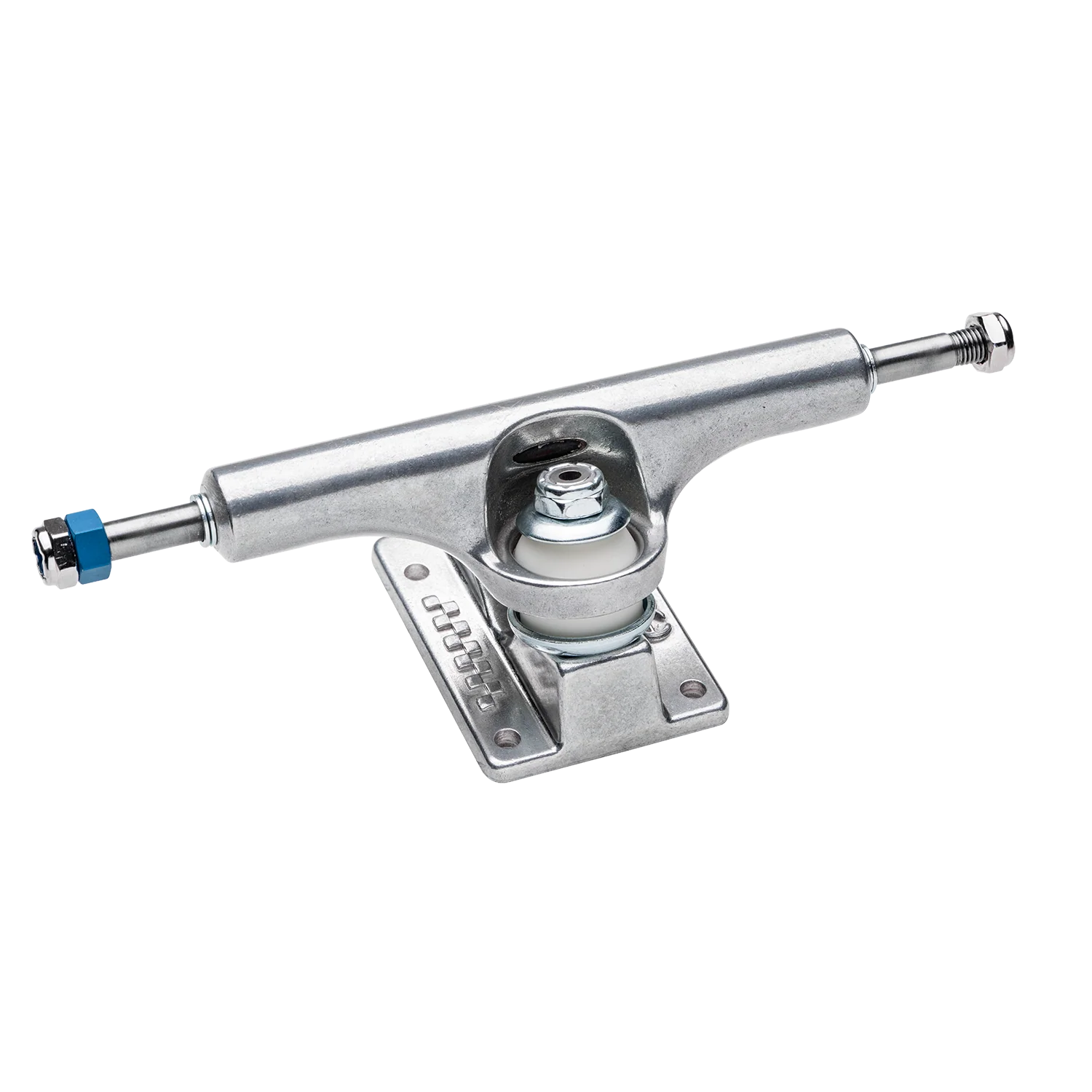Skateboard truck with metal bearings on a white background