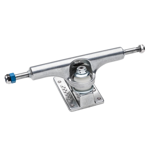 Skateboard truck with metal bearings on a white background