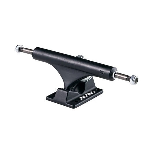 Black skateboard truck on a white background