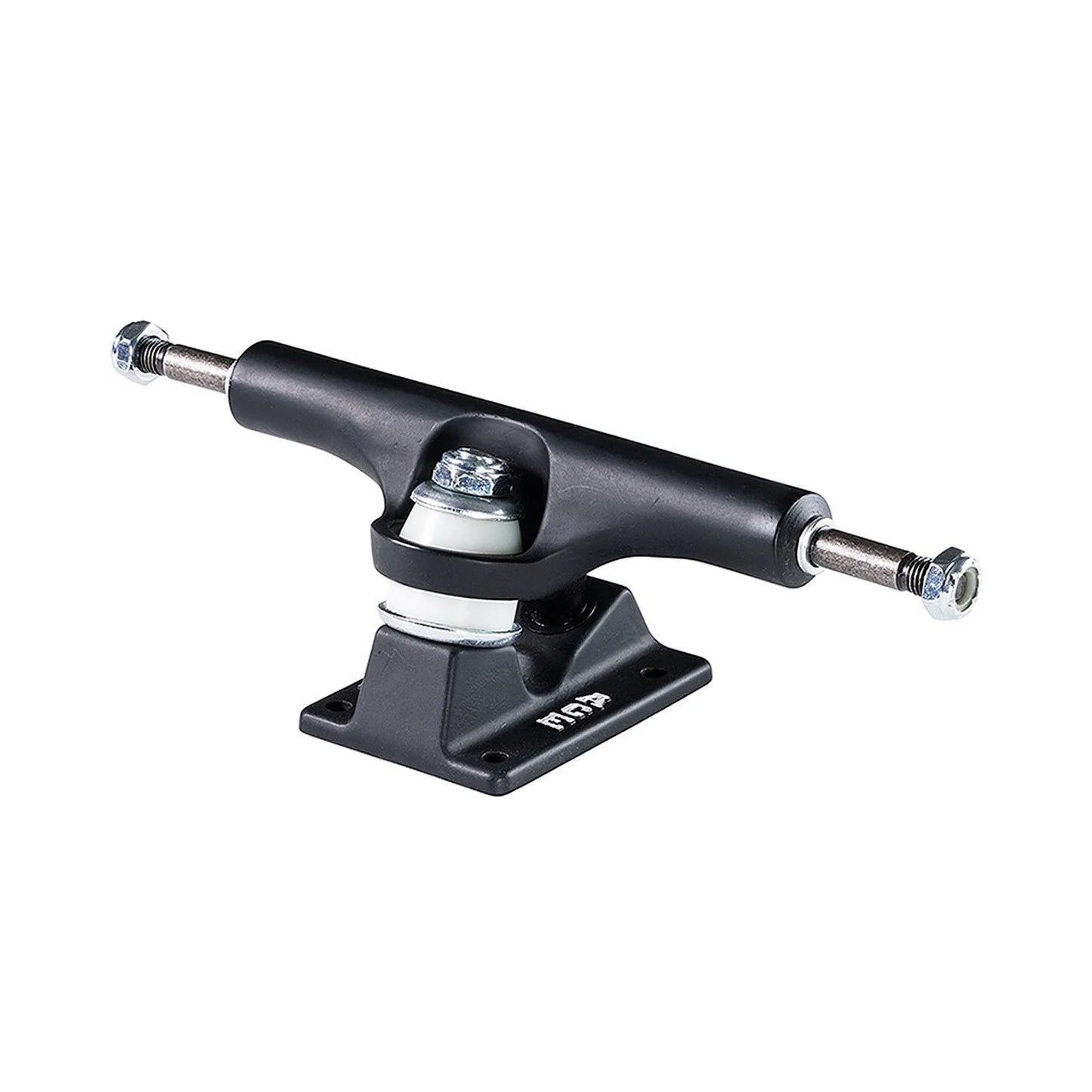 Black skateboard truck on a white background