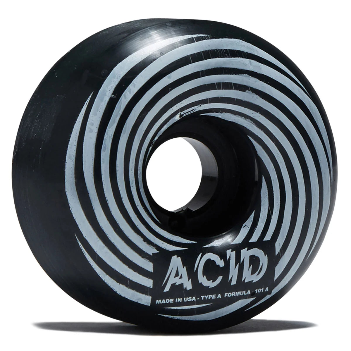 Black and gray wheel with 'ACID' branding on a white background