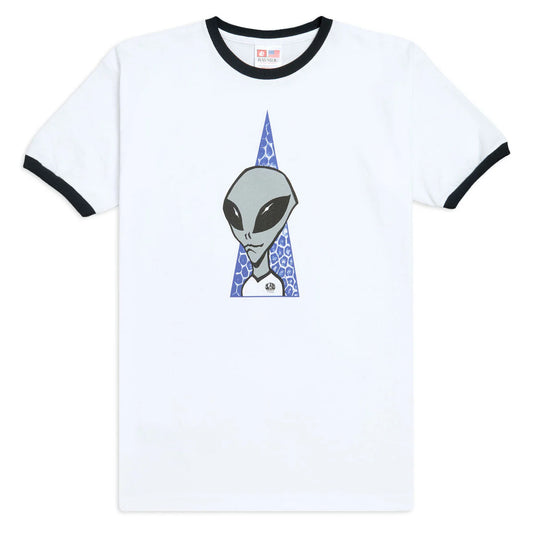 Alien Workshop Shirt Visitor Ringer Tee Natural Navy