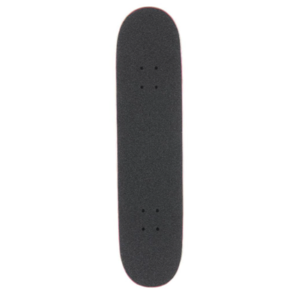 top of complete skateboard showing grip