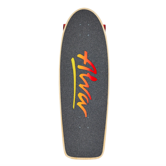 Alva Complete Skateboard 1980 Tri Logo Pig Reissue Natural Red 10.0