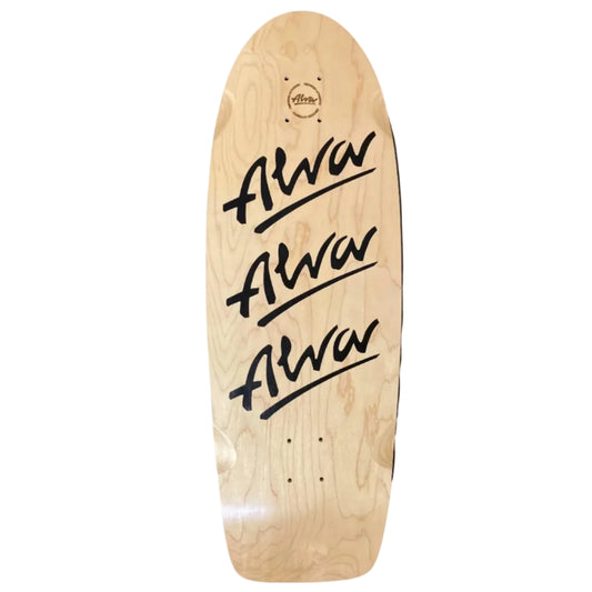 Alva Skateboard Deck 1980 Tri Logo Pig Natural Black 10.0