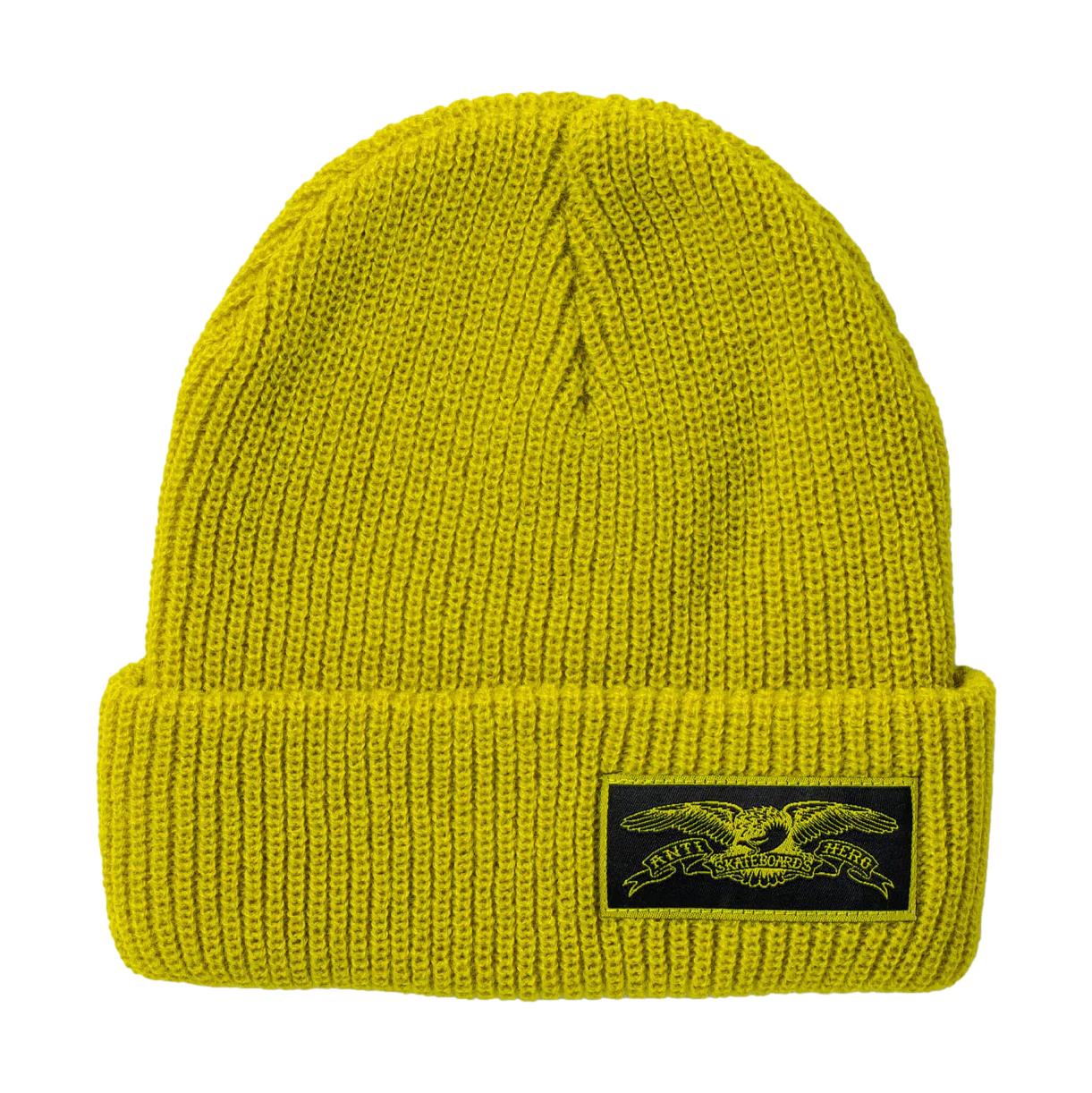 Antihero Beanie Stock Eagle Label Cuff Yellow