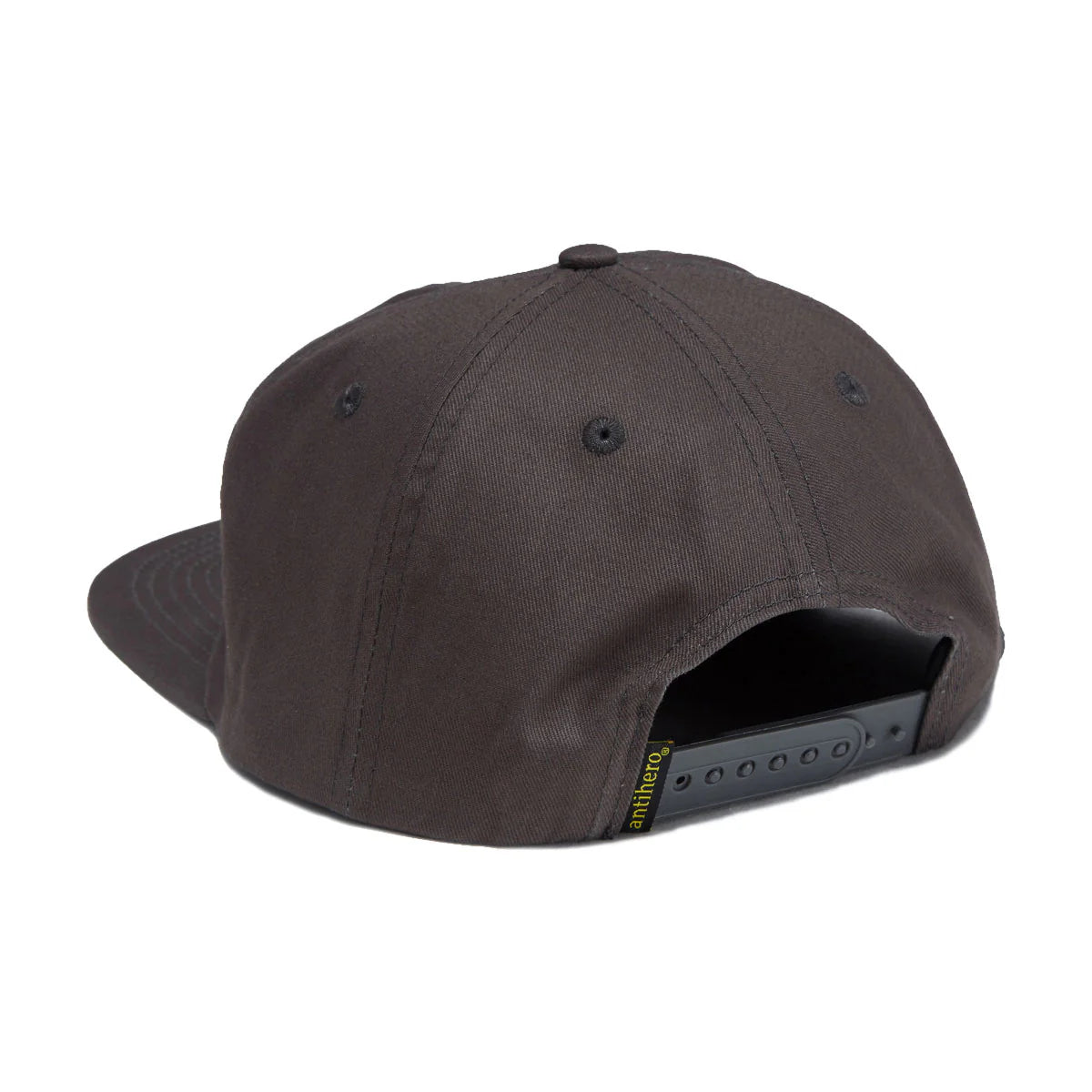 Dark brown cap with a visible brand logo on the back on a white background