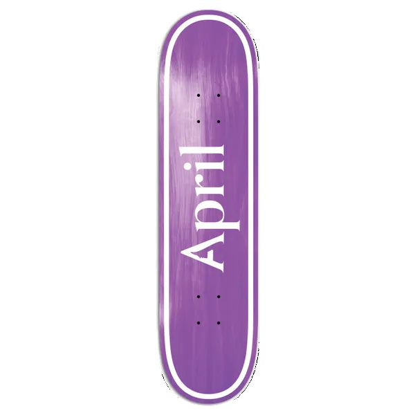 April Skateboard Deck OG Logo 8.25 Purple