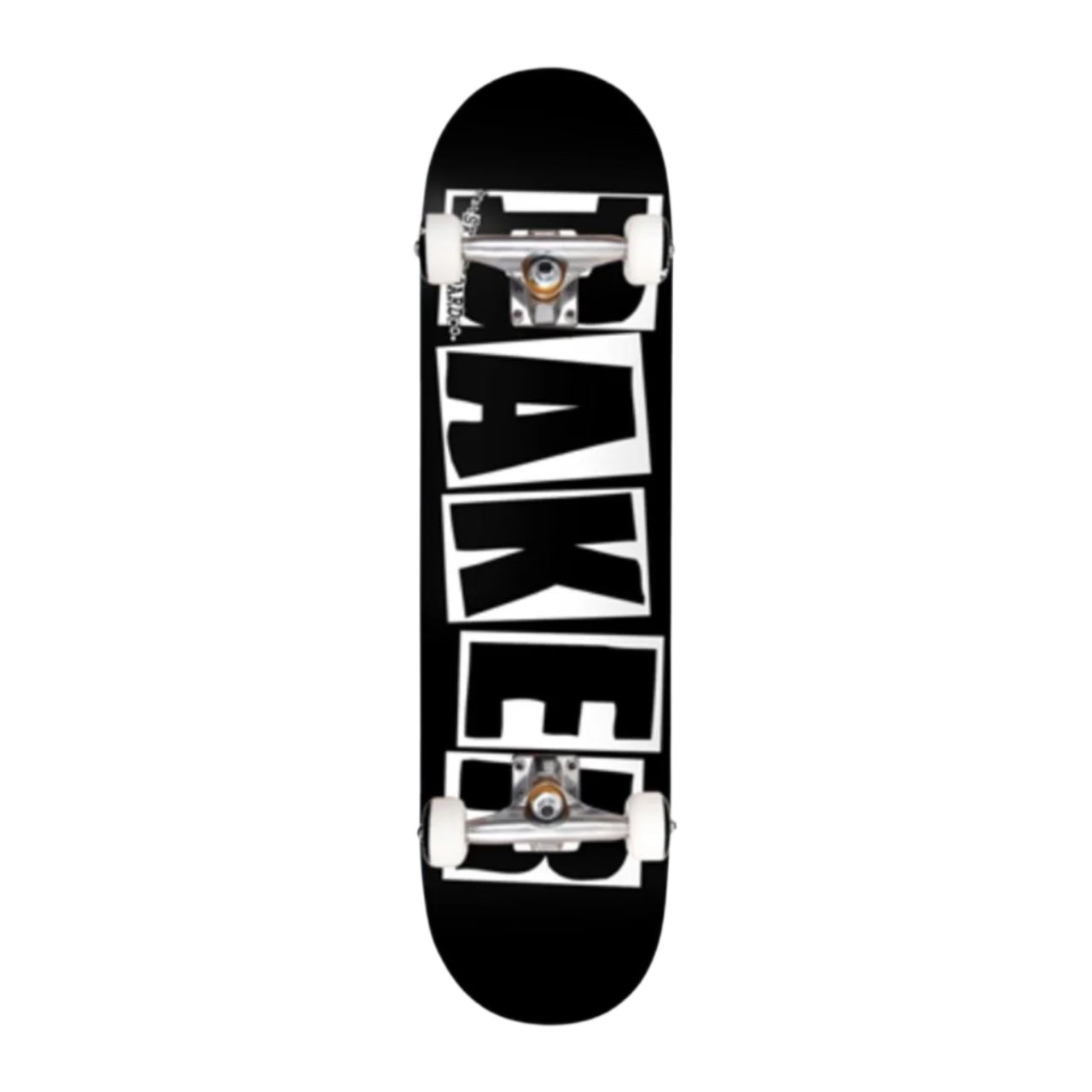 black and white complete skateboard
