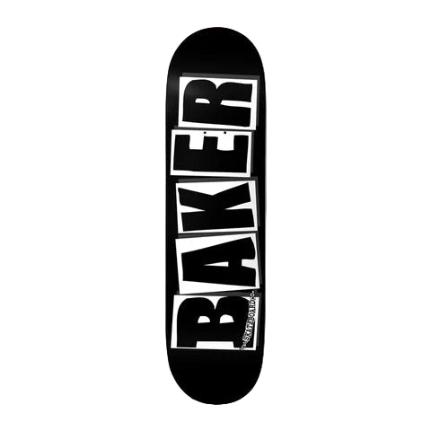 Skateboard deck with 'Baker' logo on a white background