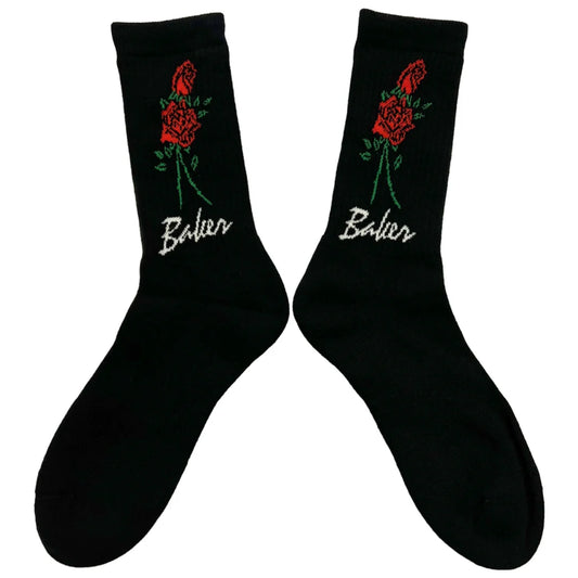 Baker Socks Roses Black