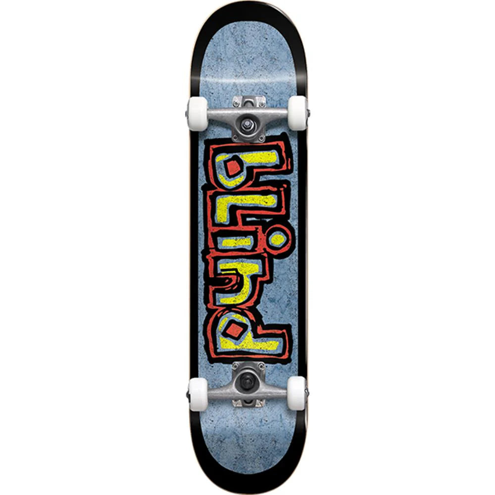 Blind Complete Skateboard OG Box Out Black Blue 7.62