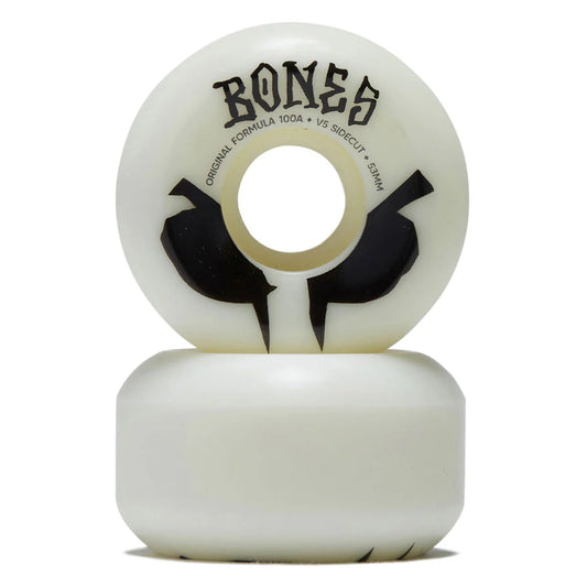 Bones Wheels 100s OG Sidecut v5 53mm 100A Blot White