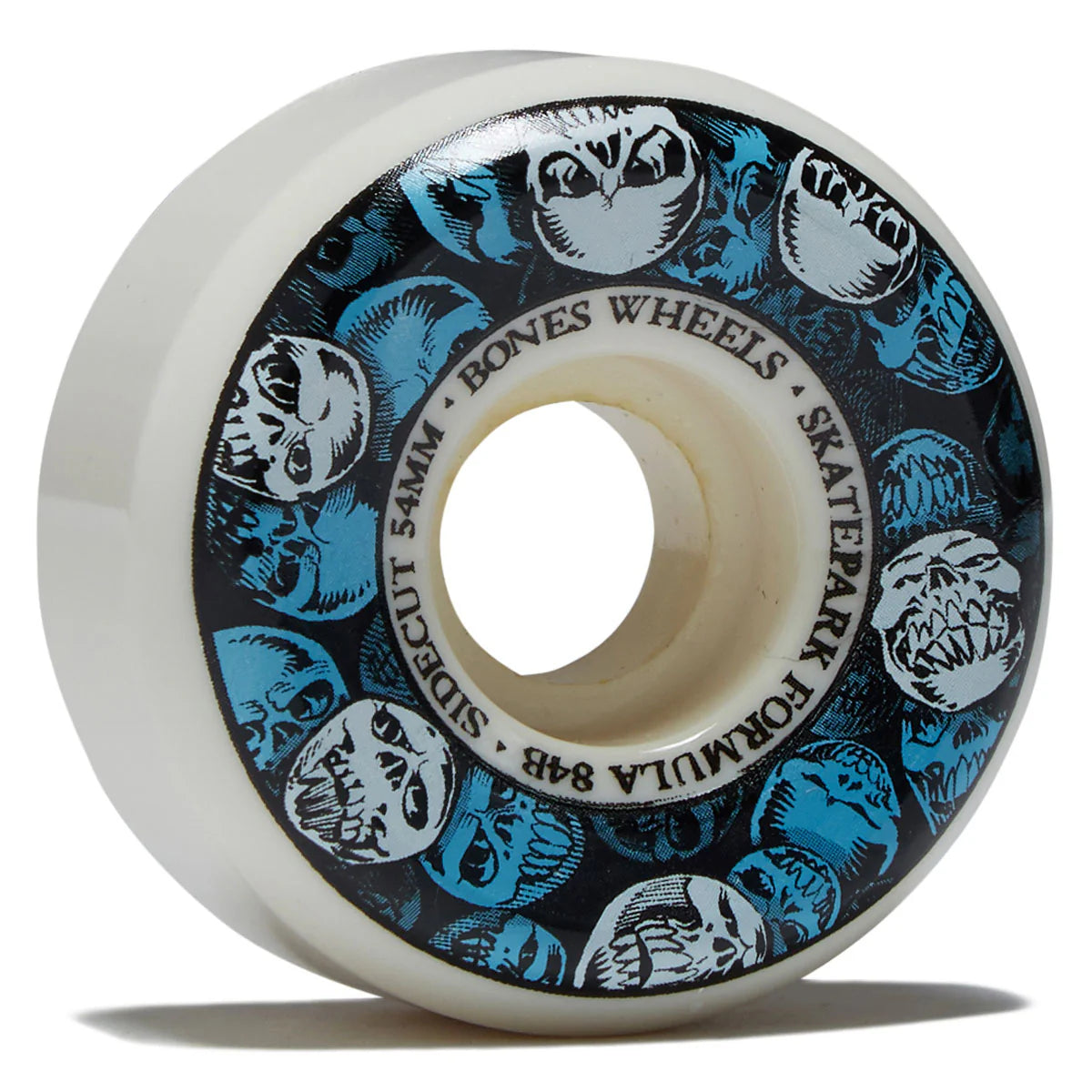 Bones Wheels Skatepark Formula Sidecut p5 54mm 104A Skulls