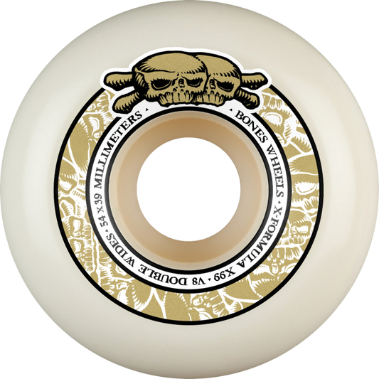 Bones Wheels X Formula Double Wides v8 54mm 99A Skulls