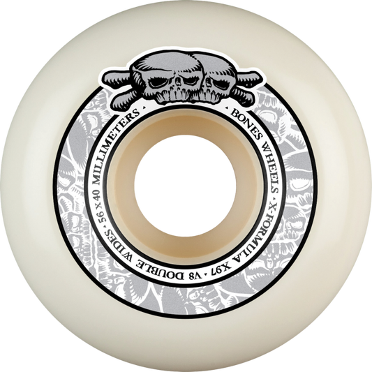 Bones Wheels X Formula Double Wides v8 56mm 97A Skulls