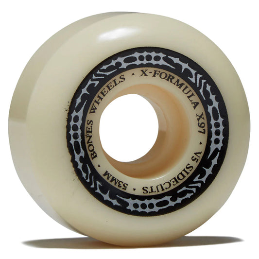 Skateboard wheel with 'Bones Wheels' branding on a white background