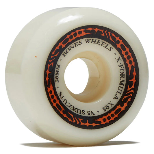 Skateboard wheel with 'Bones Wheels' branding on a white background