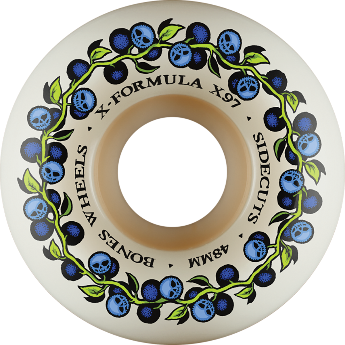 Bones Wheels X Formula Sidecut v5 48mm 97A Skull Berries