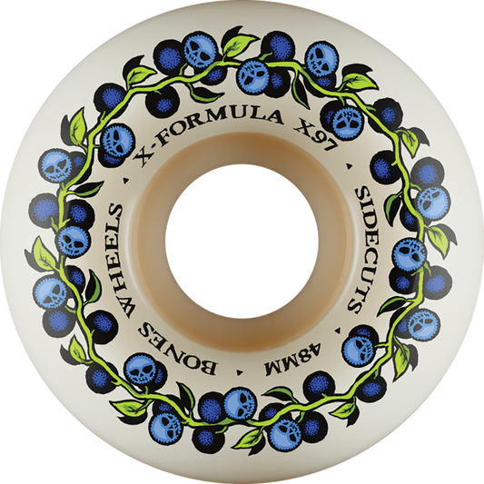 Bones Wheels X Formula Sidecut v5 48mm 97A Skull Berries
