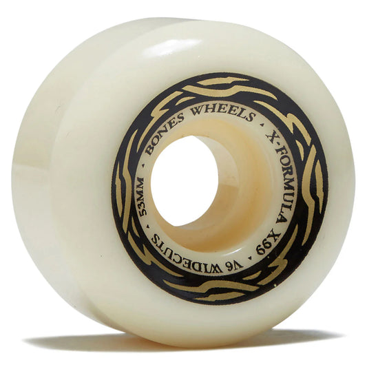 Skateboard wheel with 'Bones Wheels' branding on a white background