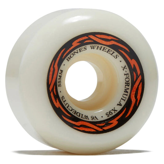 Skateboard wheel with 'Bones Wheels' branding on a white background