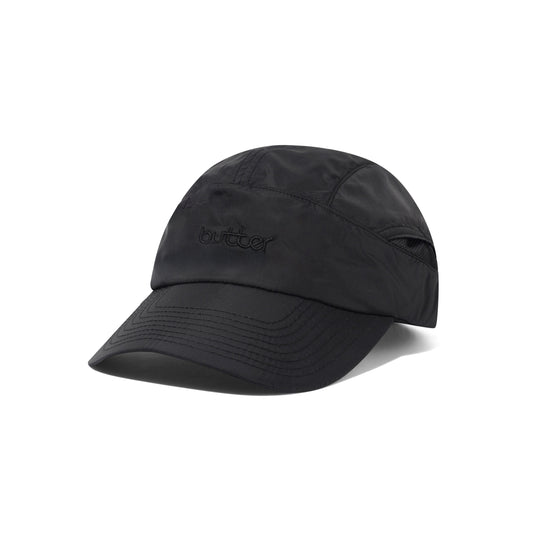 black cap with 'buter' text on a white background