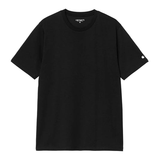 Black t-shirt on a white background