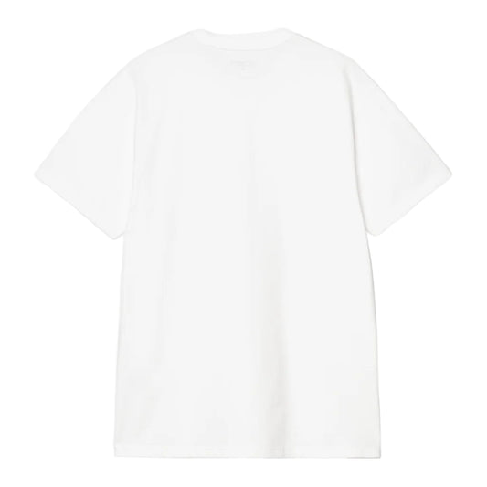 Plain white t-shirt on a light gray background