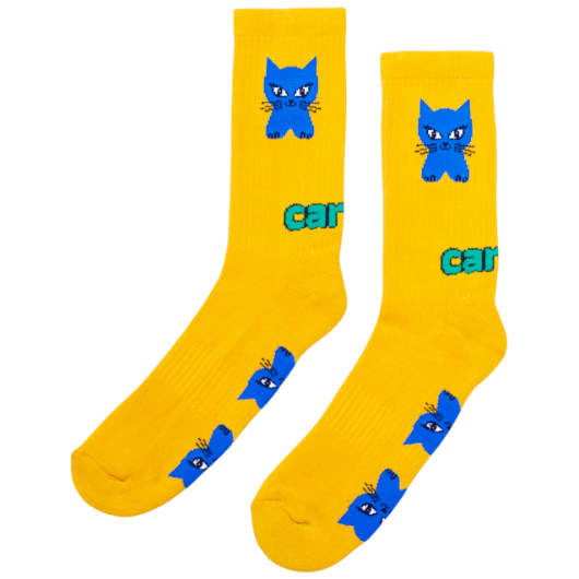 Carpet Company Socks Cat Yellow