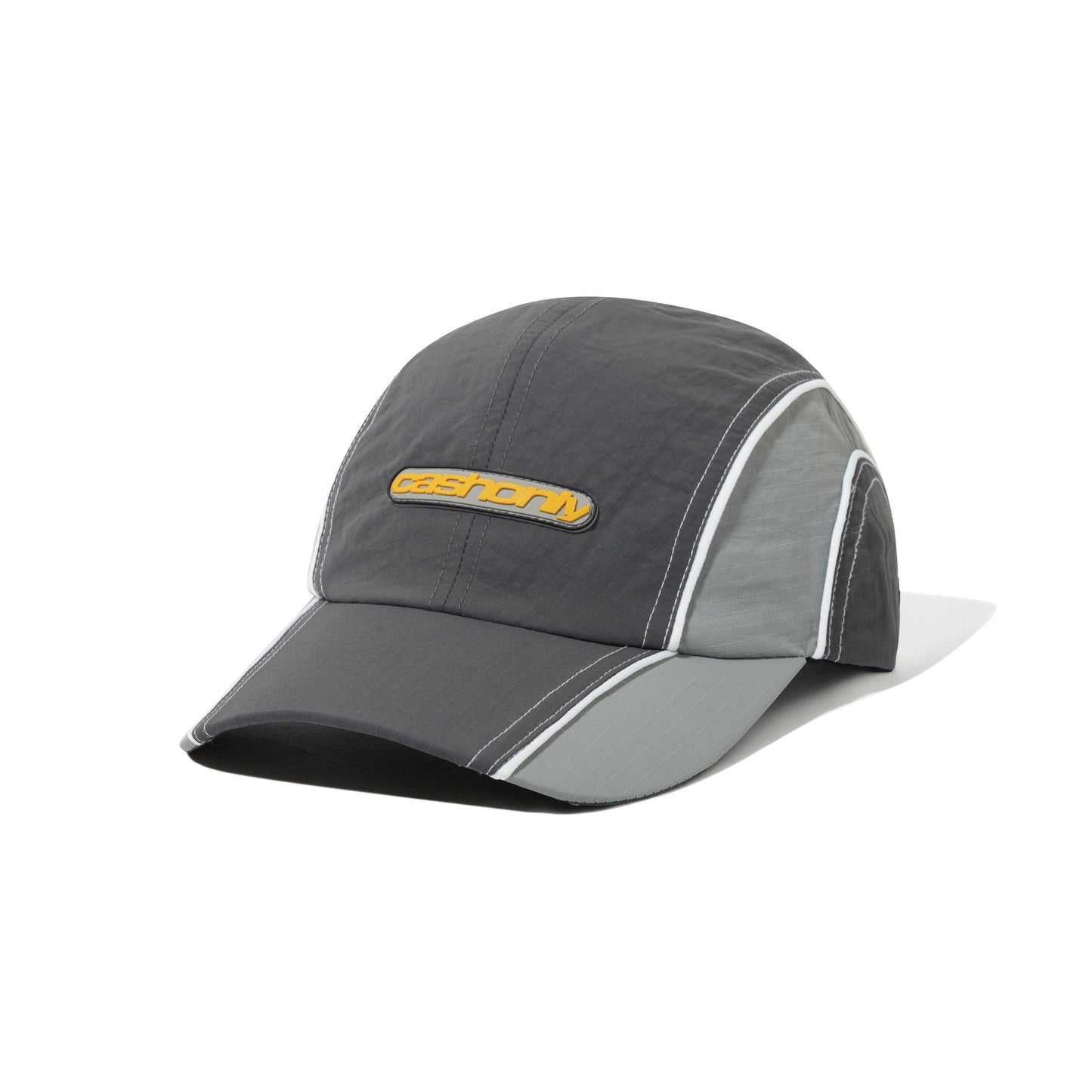 Gray cap with a logo on a white background